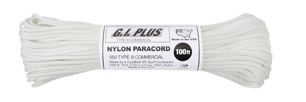 Nylon Paracord 550 - White